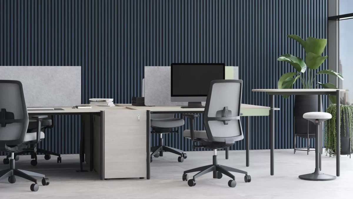 desks ZEDO task chairs SURF high swiwel chairs SWAY interiors 1
