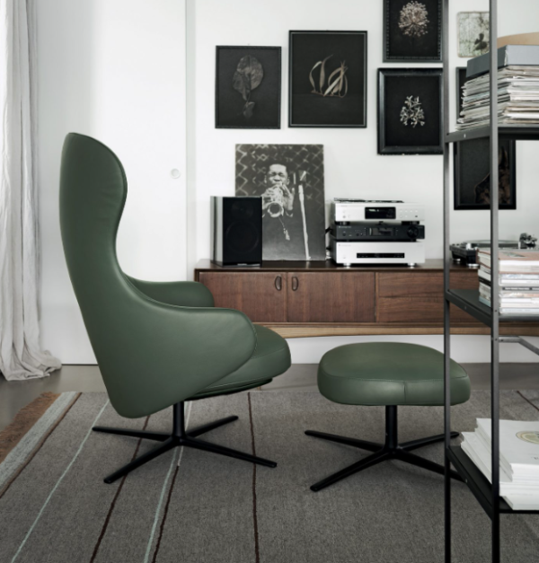 Dua Reclining Armchair & Stool - Image 2